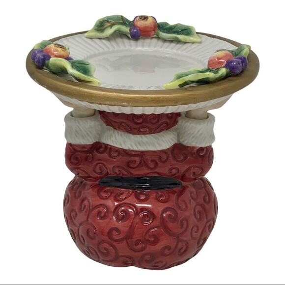 Fitz & Floyd Santa Claus Ceramic Candy Dish or Candle Holder - Picture 6 of 7
